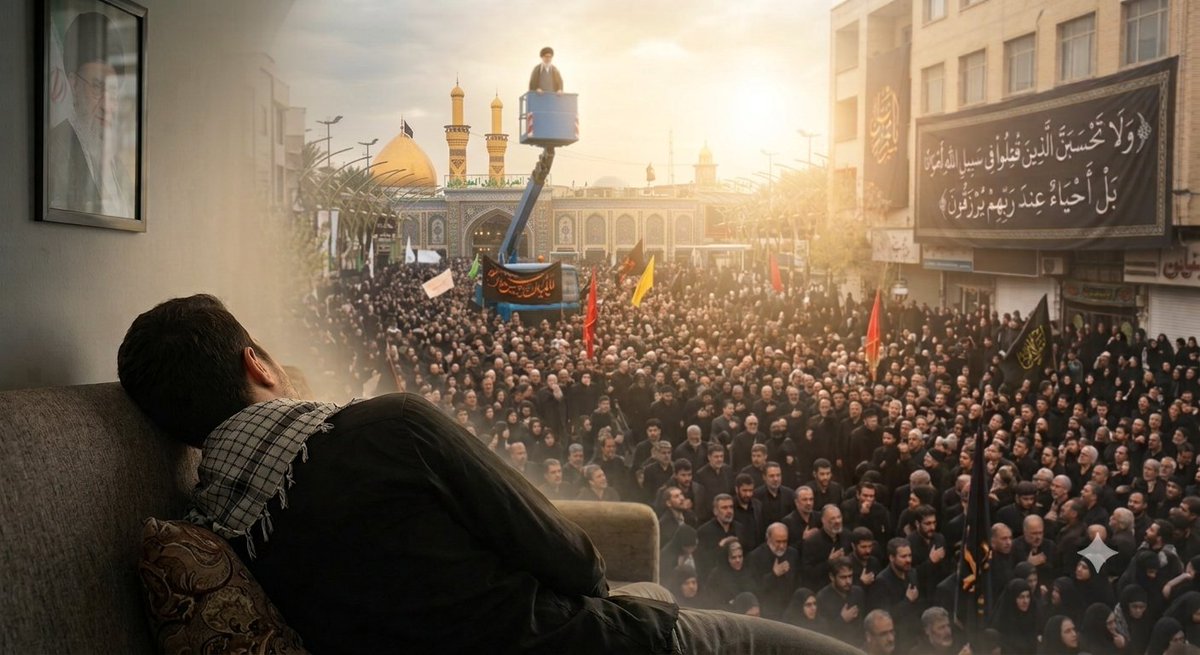 msaraalkuldy's tweet photo. كان أحدُ الشباب يستعد للخروج للمشاركة في تشييع السيد القائد علي ، لكن غلبه النعاس قبل أن يغادر، فرأى في منامه كأنه في موكب التشييع. 
#اللهم_عجل_لوليك_الفرج https://t.co/ERcuC3gFc4