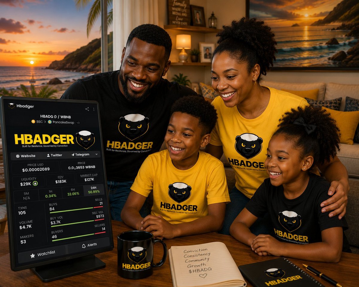 JuniorGrea99162's tweet photo. $HBADGER is not just a crypto project but also a tool if generational wealth transfer.
Hope y'all are enjoying the Ride. https://t.co/wvvDDB6Evt