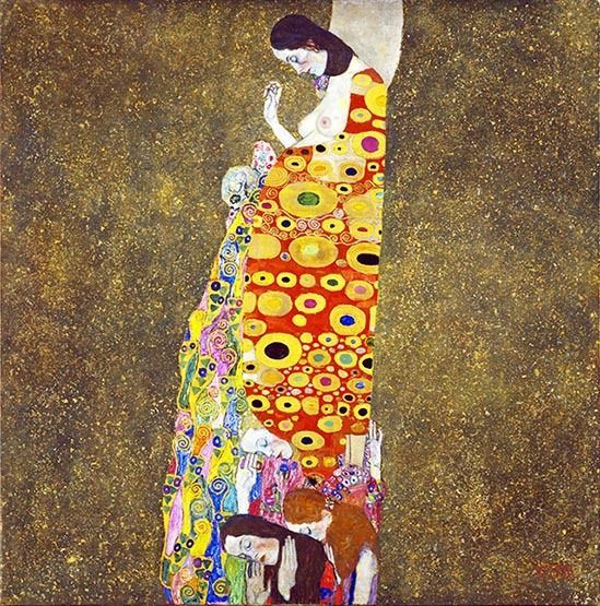 グスタフ・クリムト『希望 II』1907-1908年 ニューヨーク近代美術館