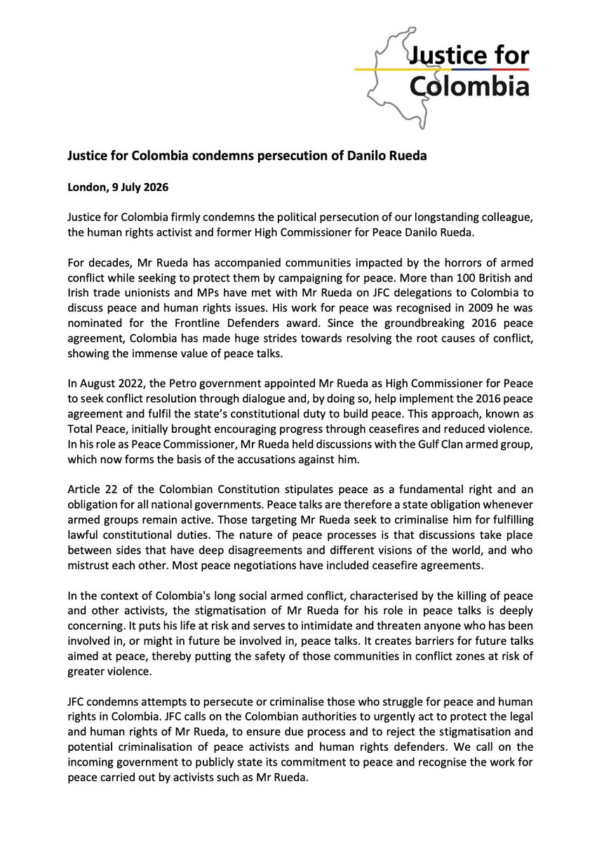 Justice for Colombia tweet media