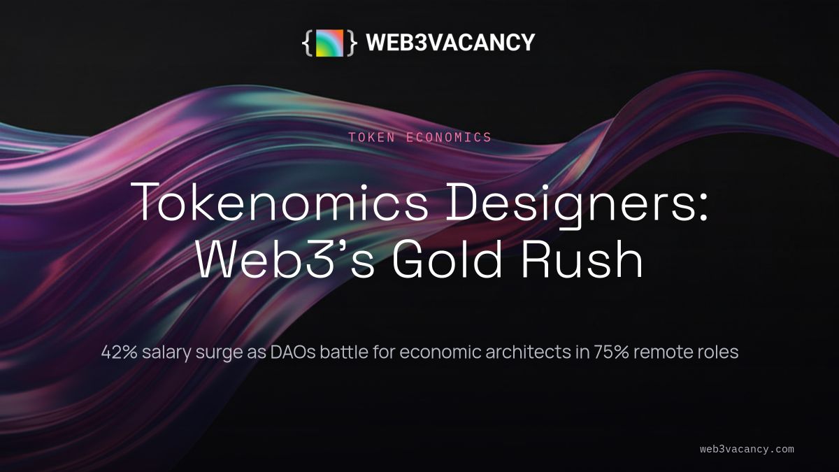 Web3Vacancy's tweet photo. 𝗪𝗵𝘆 𝗧𝗼𝗸𝗲𝗻𝗼𝗺𝗶𝗰𝘀 𝗗𝗲𝘀𝗶𝗴𝗻𝗲𝗿𝘀 𝗔𝗿𝗲 𝗪𝗲𝗯𝟯'𝘀 𝗛𝗼𝘁𝘁𝗲𝘀𝘁 𝗥𝗼𝗹𝗲

The crypto job market is shifting, and one role is quietly outpacing the rest: tokenomics designers. With DAOs and new protocols launching weekly, the demand for professionals who can craft sustainable token models has surged 300% since Q1 2023, according to our proprietary data. These aren’t just theoretical economists—they’re hybrid builders who blend game theory, smart contract mechanics, and behavioral economics.

𝗞𝗲𝘆 𝗜𝗻𝘀𝗶𝗴𝗵𝘁𝘀:
• 𝟲𝟱% 𝗼𝗳 𝗲𝗺𝗲𝗿𝗴𝗶𝗻𝗴 𝗗𝗔𝗢𝘀 𝗻𝗼𝘄 𝗵𝗶𝗿𝗲 𝗱𝗲𝗱𝗶𝗰𝗮𝘁𝗲𝗱 𝘁𝗼𝗸𝗲𝗻𝗼𝗺𝗶𝗰𝘀 𝗱𝗲𝘀𝗶𝗴𝗻𝗲𝗿𝘀 𝗯𝗲𝗳𝗼𝗿𝗲 𝗽𝗿𝗼𝗱𝘂𝗰𝘁 𝗹𝗮𝘂𝗻𝗰𝗵, up from 20% in 2022.
• 𝗦𝗮𝗹𝗮𝗿𝗶𝗲𝘀 𝗿𝗮𝗻𝗴𝗲 𝗳𝗿𝗼𝗺 $𝟭𝟮𝟬𝗸 𝘁𝗼 $𝟮𝟰𝟬𝗸 𝗳𝗼𝗿 𝘀𝗲𝗻𝗶𝗼𝗿 𝗿𝗼𝗹𝗲𝘀, with equity-like token packages adding 50-100%+ in upside.
• 𝗧𝗼𝗽 𝘀𝗸𝗶𝗹𝗹𝘀 𝗱𝗲𝗺𝗮𝗻𝗱𝗲𝗱: incentive mechanism design (especially for veToken models), Sybil attack resistance, and cross-protocol flywheel analysis.
• 𝗥𝗲𝗺𝗼𝘁𝗲 𝗳𝗿𝗶𝗲𝗻𝗱𝗹𝘆: 92% of these roles are location-agnostic, but require deep collaboration with smart contract devs and governance teams.

𝗔𝗰𝘁𝗶𝗼𝗻𝗮𝗯𝗹𝗲 𝗔𝗱𝘃𝗶𝗰𝗲:
1. 𝗨𝗽𝘀𝗸𝗶𝗹𝗹 𝘄𝗶𝘁𝗵 𝗽𝗿𝗼𝗷𝗲𝗰𝘁-𝗯𝗮𝘀𝗲𝗱 𝗹𝗲𝗮𝗿𝗻𝗶𝗻𝗴: Fork and analyze token models from leading protocols like Curve, Uniswap, or newer entrants like EigenLayer.
2. 𝗕𝘂𝗶𝗹𝗱 𝗮 𝗽𝘂𝗯𝗹𝗶𝗰 𝗽𝗼𝗿𝘁𝗳𝗼𝗹𝗶𝗼: Document tokenomics critiques or redesigns on Mirror or GitHub—hiring managers actively scout these.
3. 𝗡𝗲𝘁𝘄𝗼𝗿𝗸 𝗶𝗻 𝗴𝗼𝘃𝗲𝗿𝗻𝗮𝗻𝗰𝗲 𝗳𝗼𝗿𝘂𝗺𝘀: DAOs like Arbitrum and Optimism regularly discuss tokenomics—participate meaningfully to get noticed.

For salary benchmarks and open roles: Read the full guide: https://t.co/0HTYzgBOGe
#web3jobs #tokenomics #DeFi