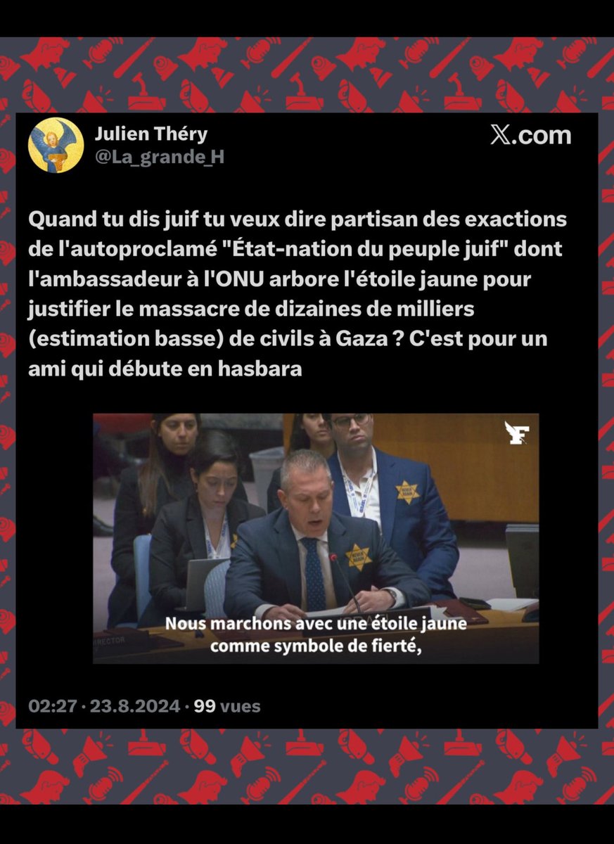 Cels2209's tweet photo. @DesoutterA7358 C’est soutenir la Palestine de faire des listes?
Où est sa déontologie ?
Il soutient clairement le Hamas, et a une haine viscérale des juifs et d’Israël…
Et LFI en tant que parti antisémite de France fais des tribunes…
Vous êtes vraiment à vomir… https://t.co/AAKSAuzl5B