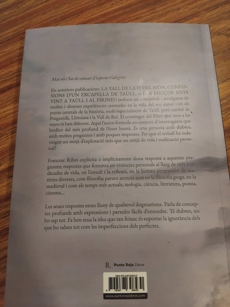 NuriaRIL's tweet photo. Francesc Ribes Juanati presenta aquest estiu a Taüll, Barruera, el Pont de Suert i Bono el seu últim llibre "Entre les ombres de la nit celebrem la vida" https://t.co/k23ZJdnhjH