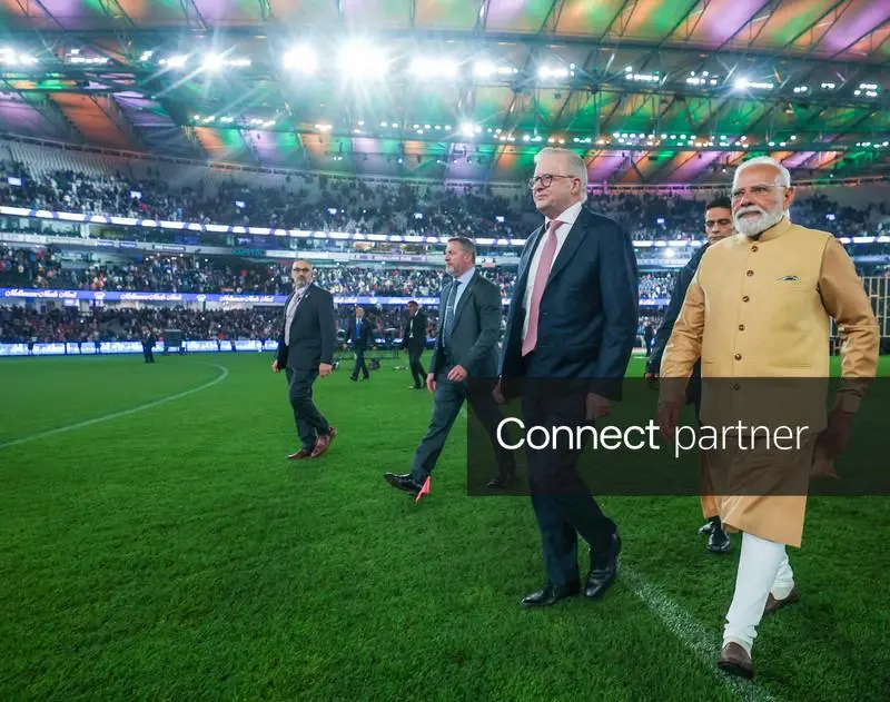 Ausbobsmit's tweet photo. If people weren't sure, it's true. We funded it. Taxpayers funded the stadium for Indian PM Narendra Modi.

Complete with dancers and other artist, all paid for by you and me. Sick stuff. Albanese must go and go today. This is treason 101. He is flooding Australia with a single race, those from India. 

Conservative estimates say upwards of $2.5 million.