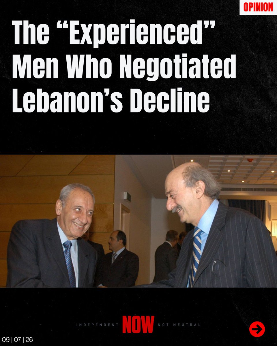 NOW_Lebanon__'s tweet photo. "The "Experienced" Men Who Negotiated Lebanon's Decline" 

Read The Full Article On Our Website:
https://t.co/WCrJApXnCZ

Linktree in Bio. https://t.co/B4DSu4fzcB
