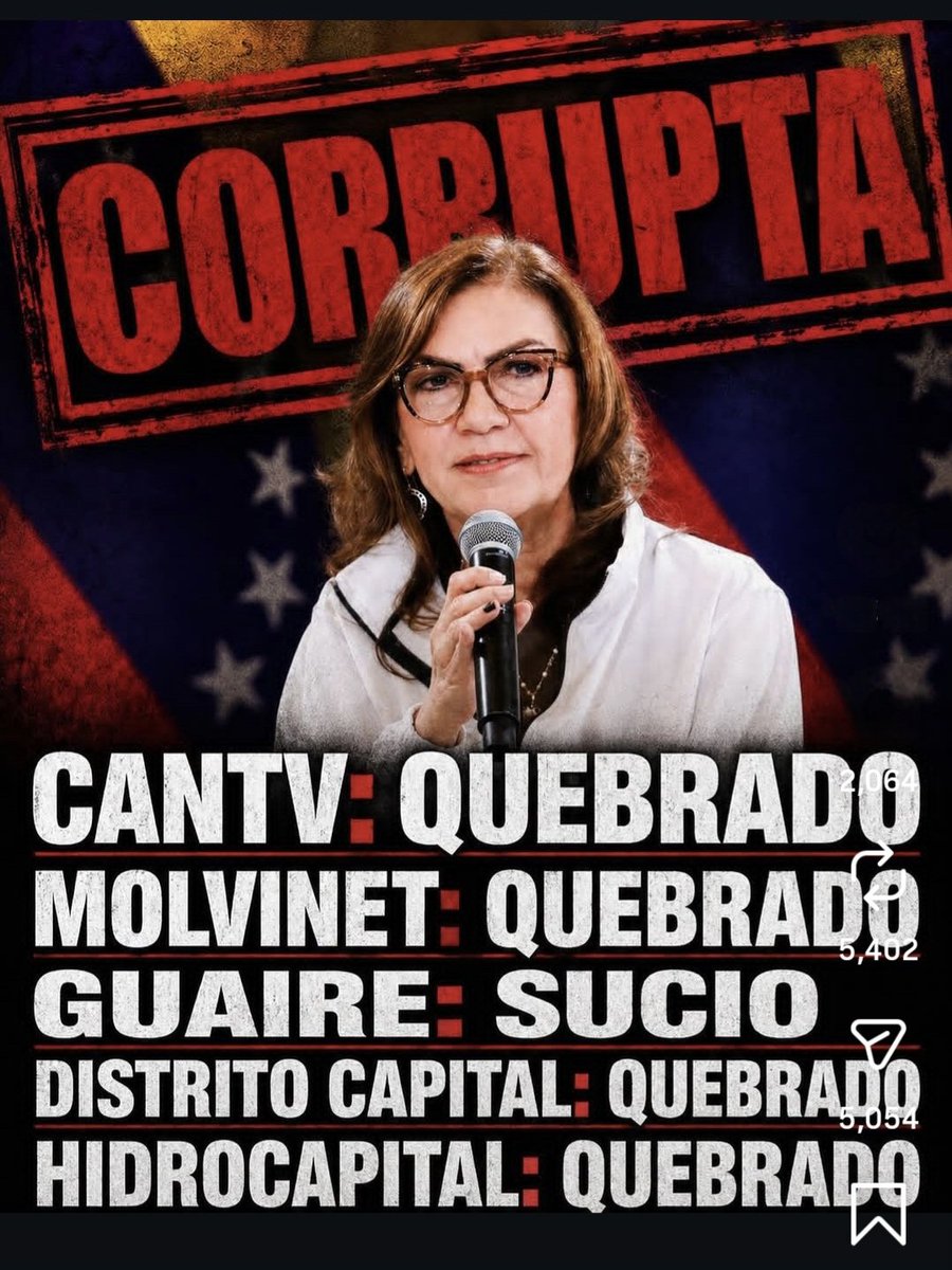 pipogonza's tweet photo. 27 años robando donde la pongan roba entre mas roban mas quieren como un pais sale de una crisis cuando una encargada de una transición corrupta usa la mugre que durante años a robado al país ed increíble escuchar a esta ratera hablar de reconstrucción cuando a echo lo contrario https://t.co/xHFU2FKFGw