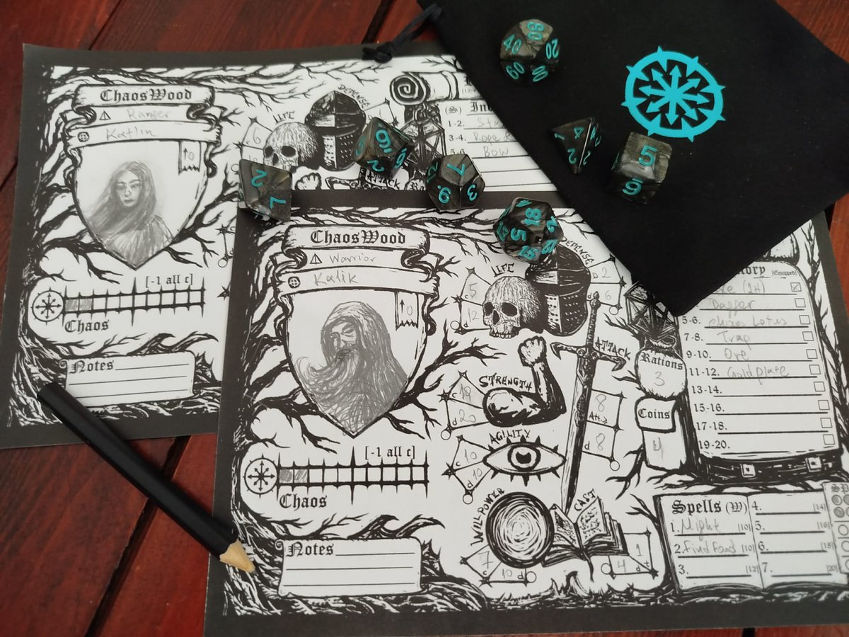 XploringMap's tweet photo. ChaosWood RPG.
Playtesting.

Now live on Kickstarter:
https://t.co/0kFnXYdKUg https://t.co/UN89VOpKdV