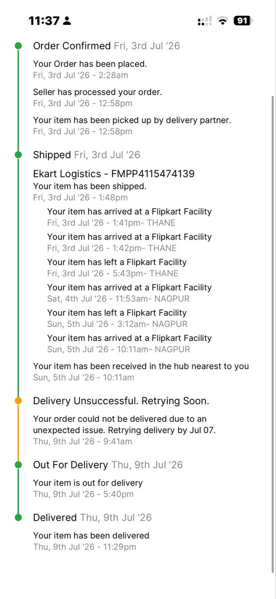 RahulDw_6's tweet photo. FINAL UPDATE: Corporate arrogance loses, Consumer Power WINS! 🏆🔥
After my tweets hit 17K+ views and an official case was locked in the Nagpur Consumer Court, @Flipkart’s entire system shook. Their executive who "guaranteed 100% no compensation" vanished, and their delivery team suddenly found my monitor 1 km away at the hub! 🤯
The LG Monitor was finally delivered to my home last night at 8:00 PM in perfect condition. 📦✨
While Flipkart sent a silent mail apologizing for the "delay," let's be clear—this wasn't a standard delay, it was a 7-day mental harassment and systematic data manipulation loop.
The monitor is home, but the fight for accountability isn't over. My case remains ACTIVE in the Consumer Court for the mental agony and time wasted.
Big thanks to everyone on Twitter who supported this fight! Jago Grahak Jago! ✊🇮🇳
@FlipkartSupport @jagrahakjago @consaff @scb_nagpur
#FlipkartScam #ConsumerCourt #ConsumerProtection #Win #Nagpur #BoycottFlipkart #Update