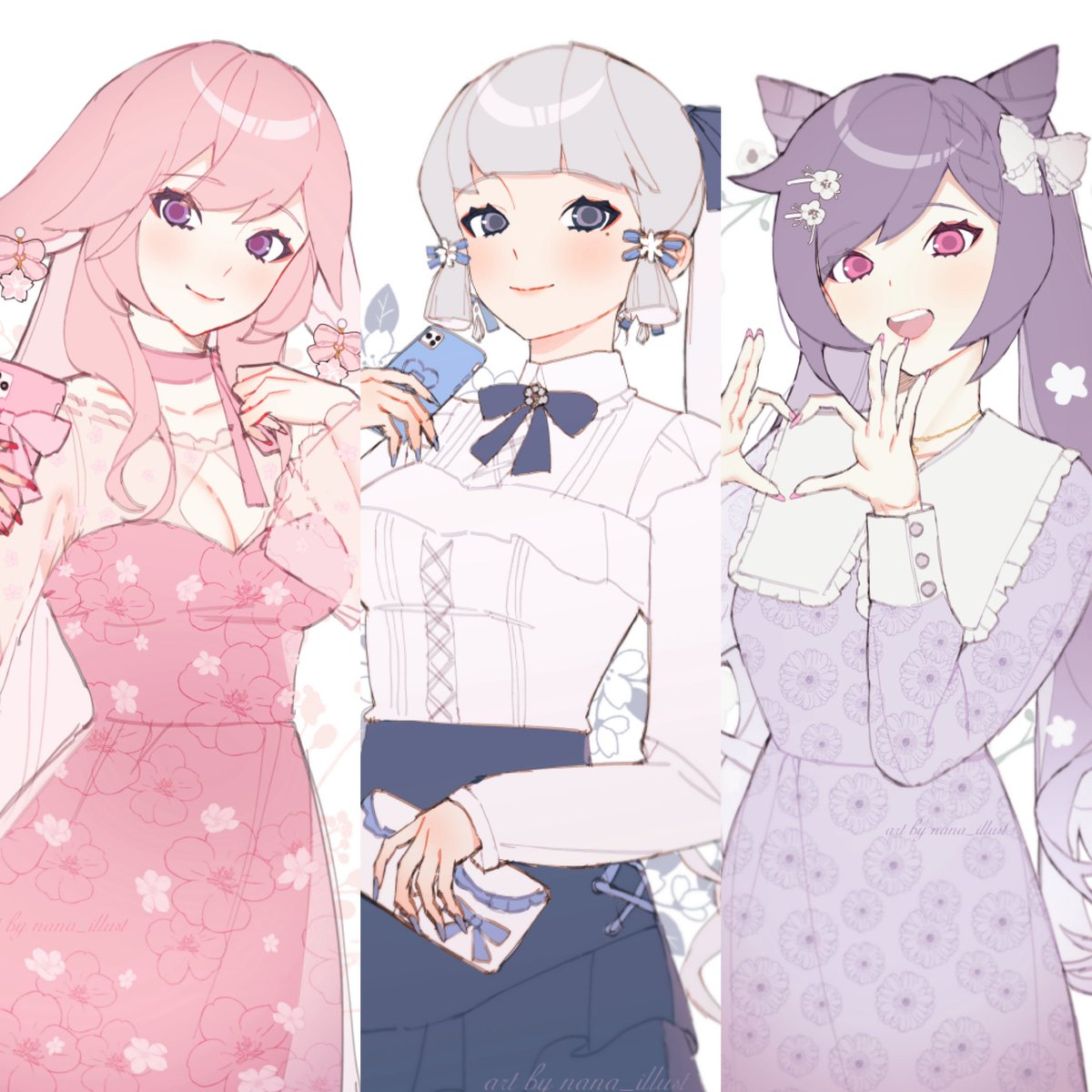 nana__illust's tweet photo. 🩷💙💜 #GenshinImpact #原神ㅤ https://t.co/3YBg64RTN0