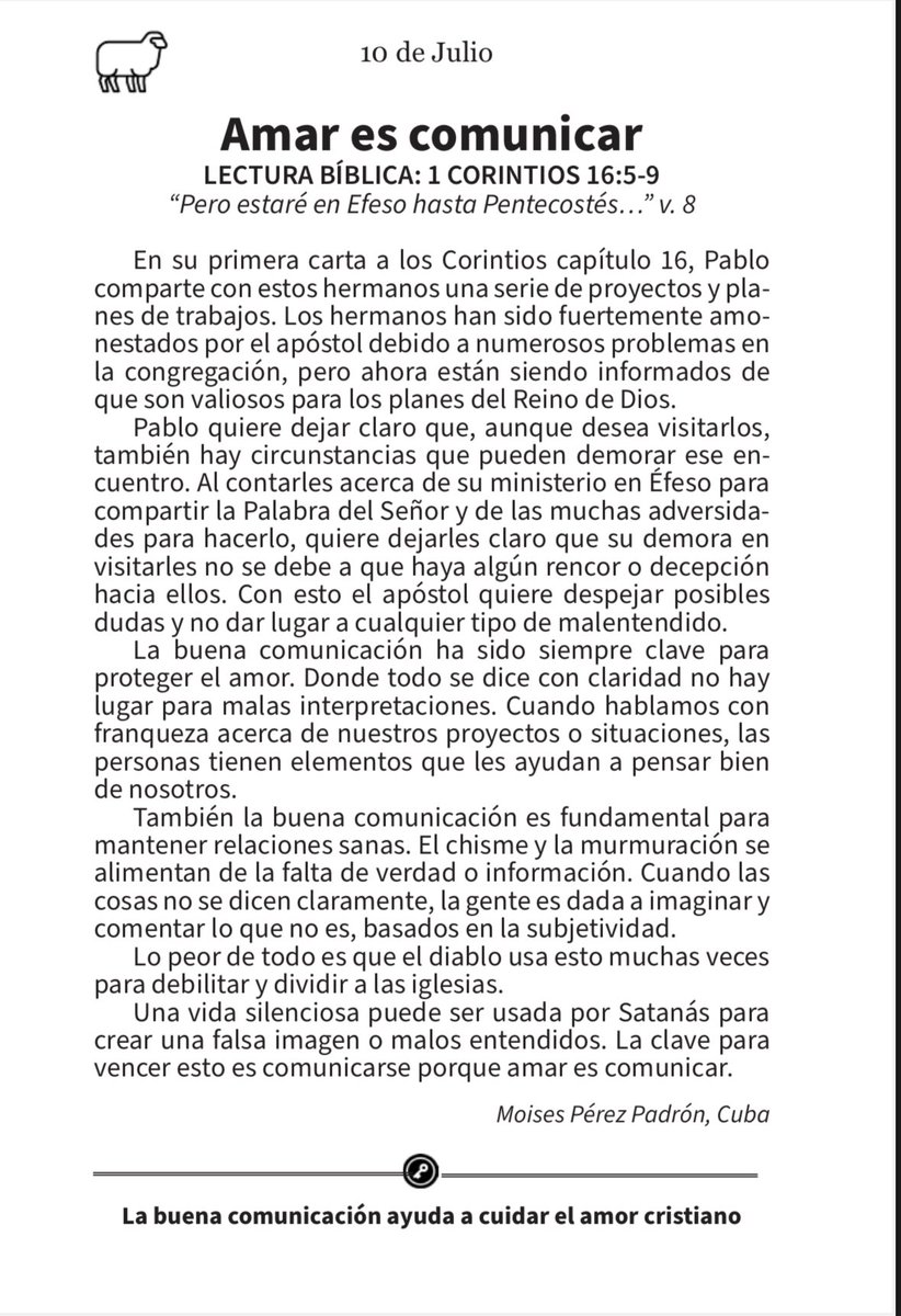 IvonneMerRod's tweet photo. LA COMUNICACIÓN CON AMOR ES CLAVE. para que me acompañen parte del camino adonde vaya. Pues no quiero verlos ahora solo de pasada, porque espero estar un tiempo con ustedes, si Jehová lo permite…v6-7 1 Corintios 16 https://t.co/YLxvYUmzmm https://t.co/AEYQz5plcf