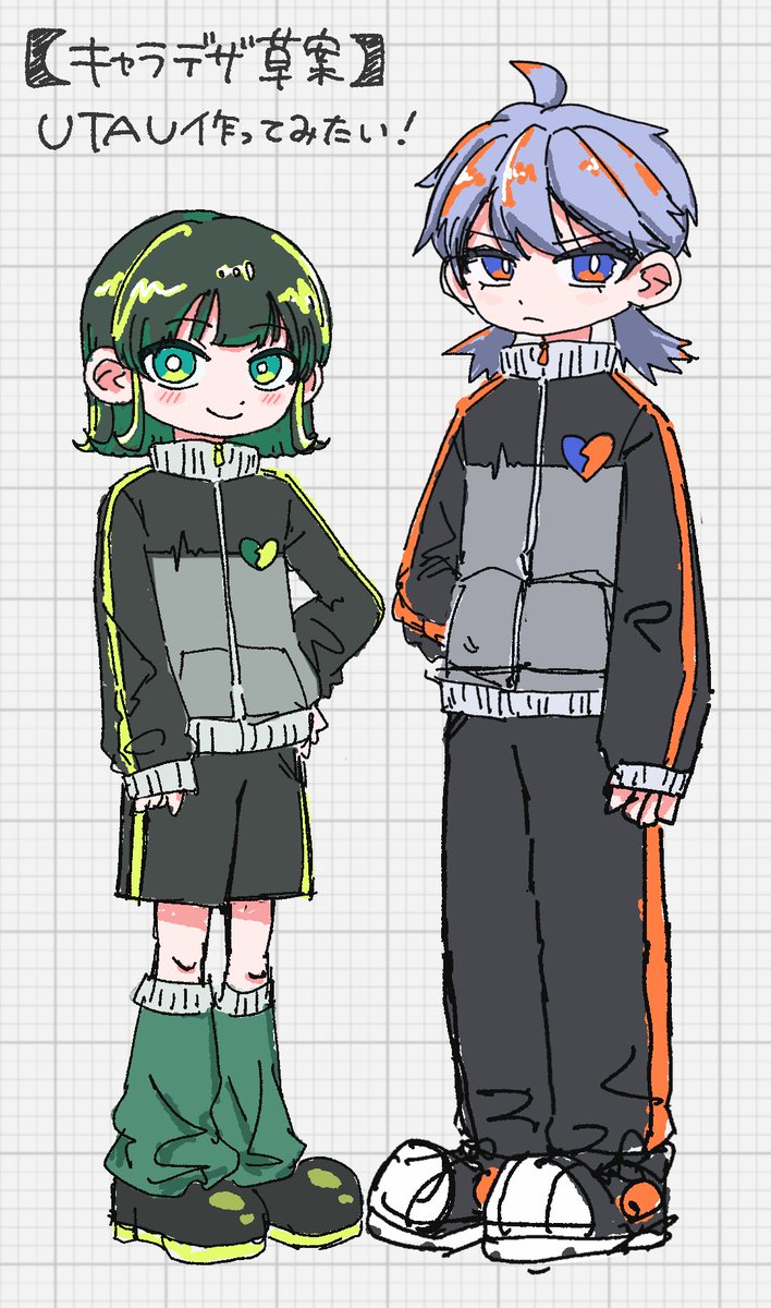 goodlike_create's tweet photo. #oc #illustration 
キャラデザをしてみました。近いうちにUTAUを作りたい！😖
パソコン苦手だけど　やるぞー！ https://t.co/xwLKLT37mH
