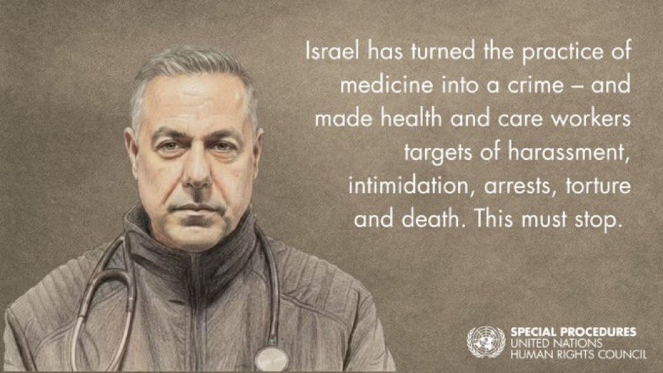 Raquel_Marti_'s tweet photo. El Dr. Hussam Abu Safiya dirigía uno de los últimos hospitales de Gaza. Se negó a abandonar a sus pacientes incluso después de que Israel matara a su propio hijo en un ataque con dron.

Israel lo secuestró por ese motivo. 18 meses en detención, torturado y golpeado, por el crimen de dirigir un hospital y cuidar a sus pacientes.

Debe ser liberado YA!
