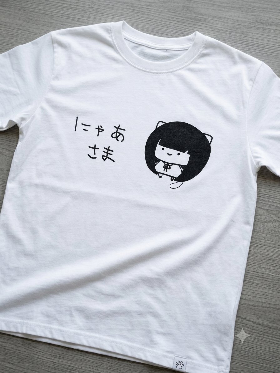ppo_41's tweet photo. #オリジナルTシャツ
#黒髪ボブ
#春の創作クラスタフォロー祭り
#創作

にゃあさま。 https://t.co/mHZEibqavH