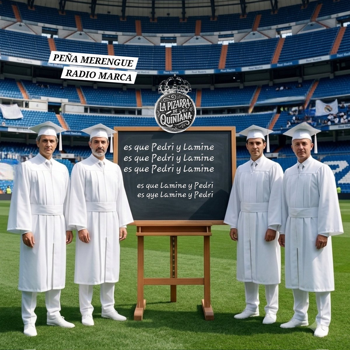 SMARBCO5's tweet photo. @RadioMARCA @migquintana @AdrianBlanco_ @AlexDeLlano Hoy presentamos 
Es que Pedri y Lamine capítulo 5 
Desde que se cargaron a Cristiano ...
#lapizarradequintana https://t.co/2BlzAq3YeE