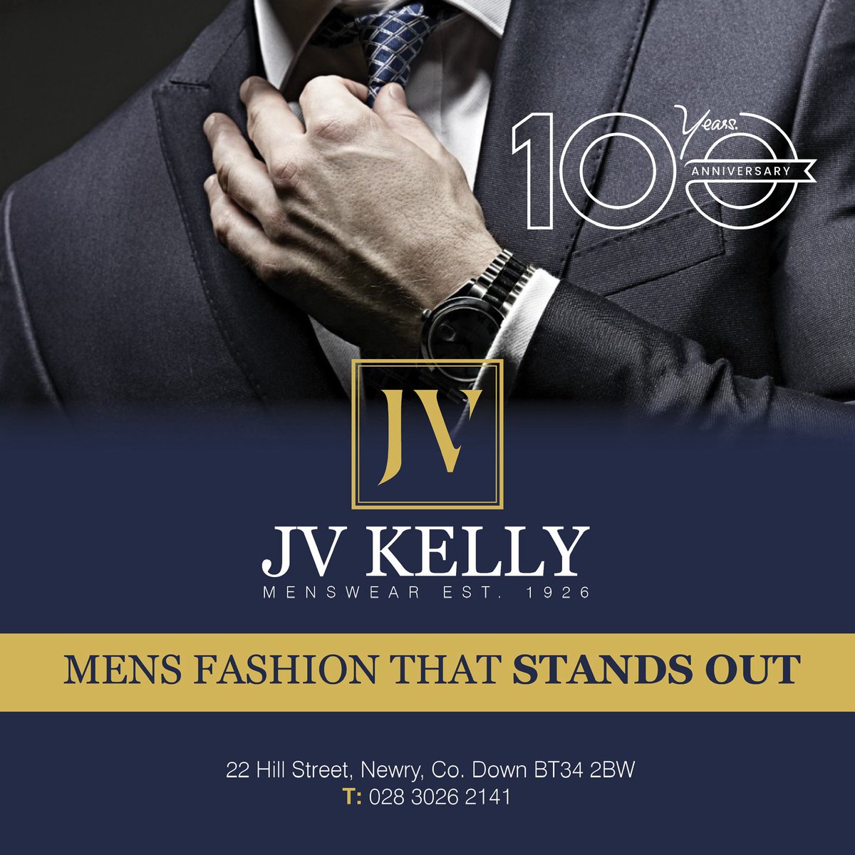 NewryCityAFC's tweet photo. Celebrating over 100 years of style. ๐
Visit JV Kelly Menswear for classic fashion, trusted quality, and a personalised shopping experience.
#DigitalPartner #YourCityYourClub ๐ฆโฌ๏ธ https://t.co/UMdKLwZ6c5