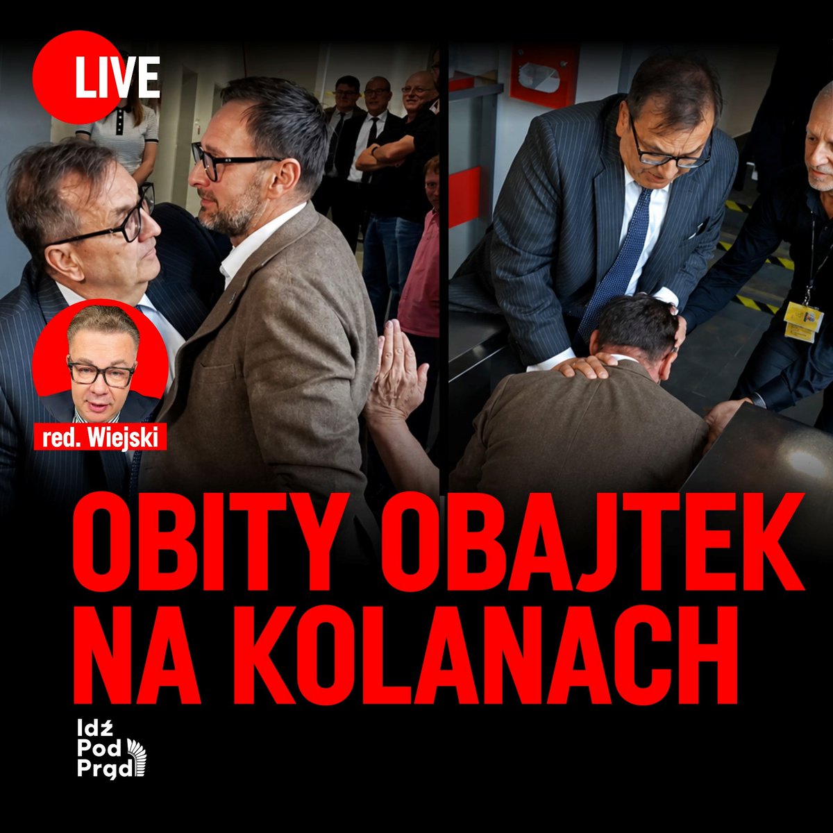 idzpodpradpl's tweet photo. ▶️#IPPTVNaŻywo DZIŚ o 13:00:
▶️Obajtek na kolanach. Przegrał bitkę. 🤭
▶️A co z miliardami Orlenu? Co z fałszywymi zeznaniami? 🤔
▶️Jarosław K. z zarzutami o szpiegostwo dla Rosji. 😳
▶️Korneluk: „Nie ma konfliktu”. Serio? 🤨
▶️Red. Tomasz Wiejski w IPP TV 🎙️
#Obajtek #Orlen #PiS #PiSToMafia #Prokuratura @DanielObajtek @GrupaORLEN @okiemtomkaw @SizarSizar