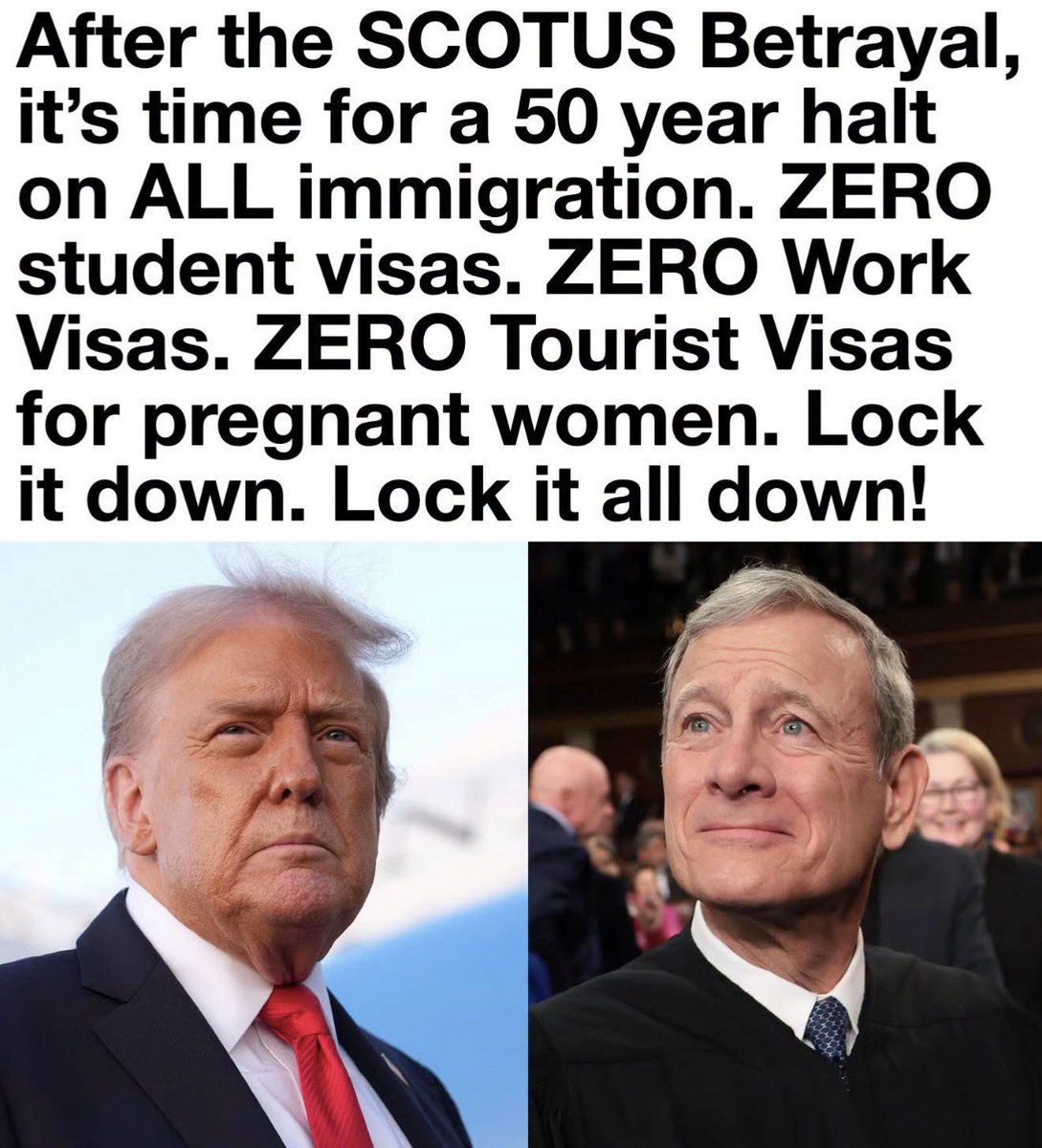 MAGANEWS_X's tweet photo. Do you support a TOTAL immigration freeze?

A. YES - Shut it down completely, no more invasion!

B. NO - Keep the borders wide open https://t.co/zGjfiThrlX