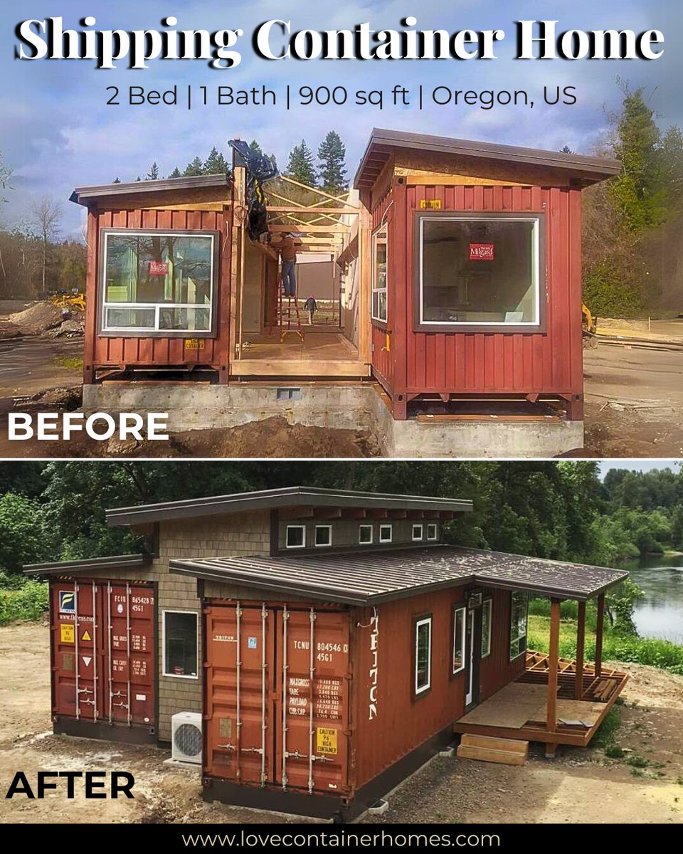 LCH_studios's tweet photo. Would you live in a house built out of shipping containers? Rate this one on a scale of 0-10.  Visit us at https://t.co/SobH6Kj5W5 for container house plans and designs.
#architecture #shippingcontainer #containerhome #containerhouse #house #prefab https://t.co/KMlw1ieUX1