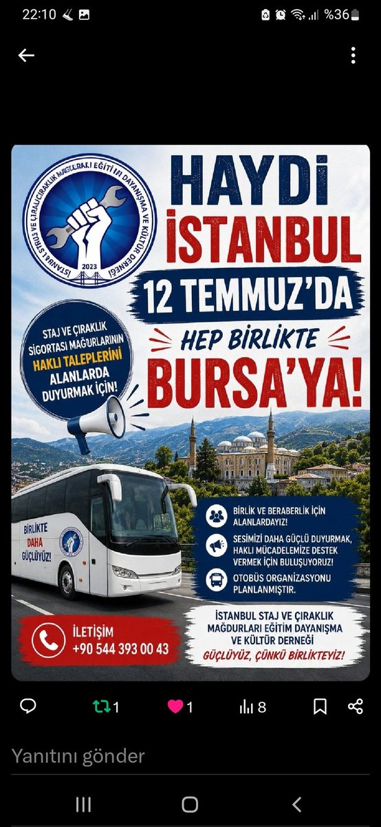 ali_desi34261's tweet photo. #10Temmuz
​#DünyaHukukGünü #HukukunÜstünlüğü #Adalet 
@adalet_bakanlik @csgbakanligi
Günaydınlar 

#Bursa #Cuma
Stajyer Çırak Alacaklı
#12TemmuzdaBursadaMeydandayız https://t.co/JC7VIPFeu8
