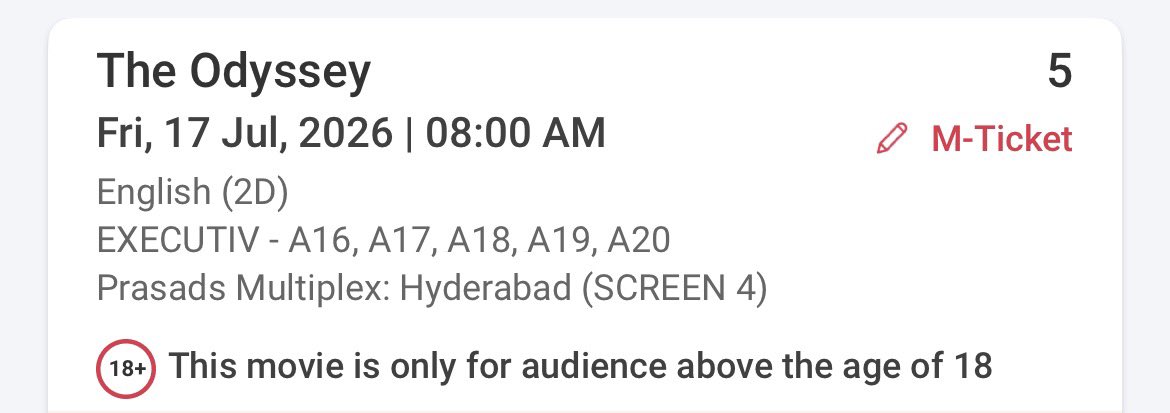 AndholSrin16359's tweet photo. Experience The Odyssey in best way possible in “PCX hdr by barco” in flat ratio format at @PrasadsCinemas 
Dm me for the top row tickets ASAP
#odyssey #pcx #hyderabad #hdr #prasads #chritophernolan https://t.co/IRDnxNz0pQ