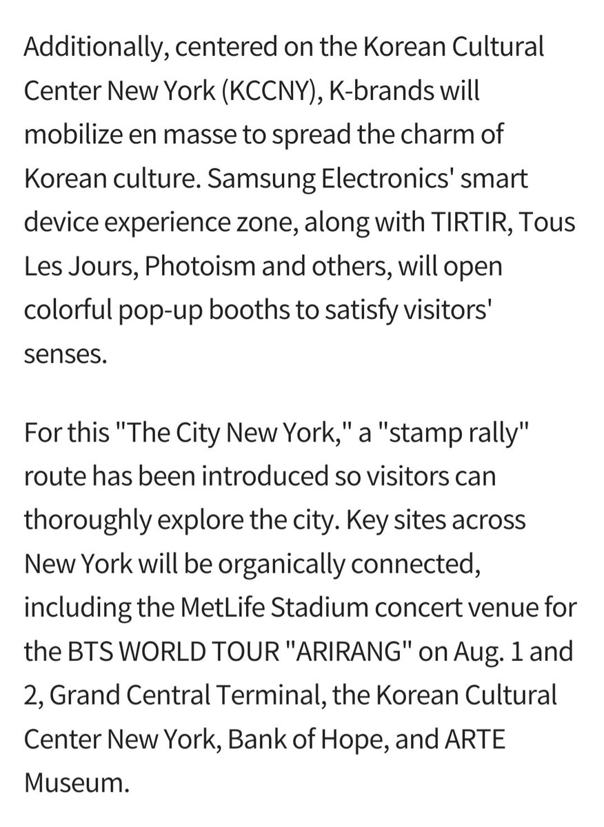 shadow_twts's tweet photo. . @BTS_twt will transform New York into a vast cultural experience, following South Korea's national treasure Sungnyemun, Las Vegas' Sphere, and the London Eye.

Grand Central Terminal, the world's largest train station and a historic landmark will be themed around "Arirang". https://t.co/szIWB0JHeR