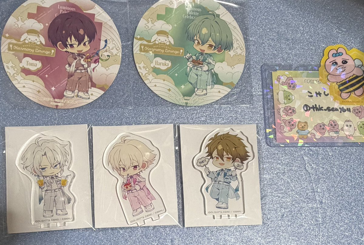 thk_senyou's tweet photo. 【交換】
アイドリッシュセブン アイナナ アニカフェ

譲:コースター トウマ、悠
アクスタ 楽、天、龍之介
求:千、巳波 各1は揃えたいためどちらかのみの交換は返信にお時間いただきます。

ご郵送での交換 https://t.co/uYXusPzJdA