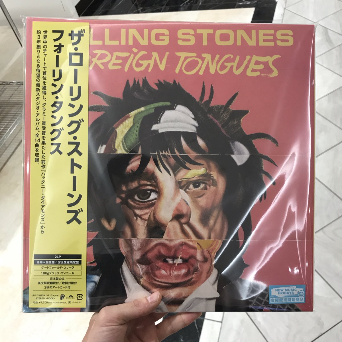 ローリングストーンズ 『大型レコード店舗［非売品］POP』入手困難！激レア！ 入荷情報】 The Rolling Stones/Foreign Tongues (輸入盤国内仕様)(LP2
