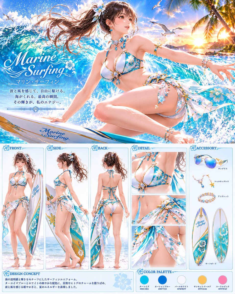 megumixさん、こんばんは～♪ 水着お借りします🤗 三玖ちゃんに着て