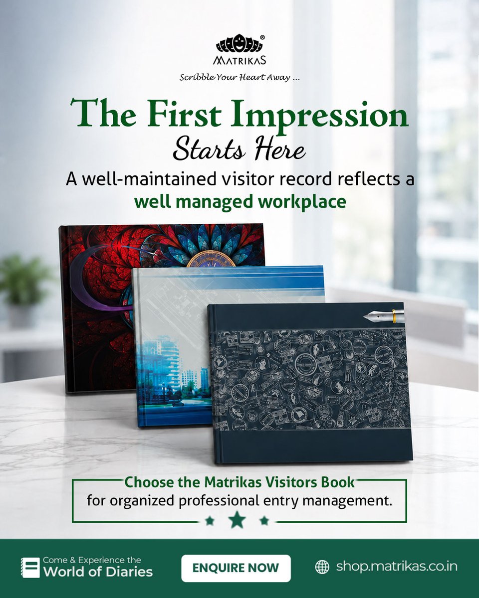 MatrikasPr31497's tweet photo. Make every visitor's first impression count with Matrikas Visitors Books—designed for organized, professional entry management.
#Matrikas #OfficeEssentials #ProfessionalWorkplace #BusinessStationery #OfficeSolutions https://t.co/r9ZLVOLz7R
