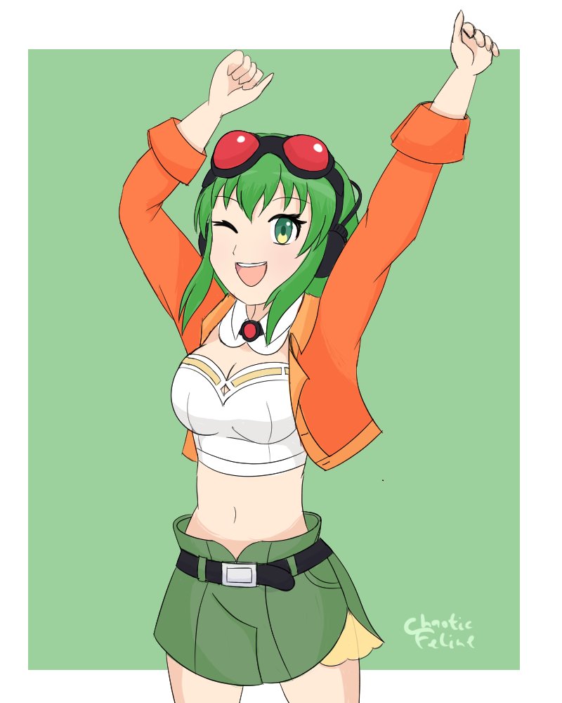GUMI is my favorite vocaloid of all time!! Drew her before and