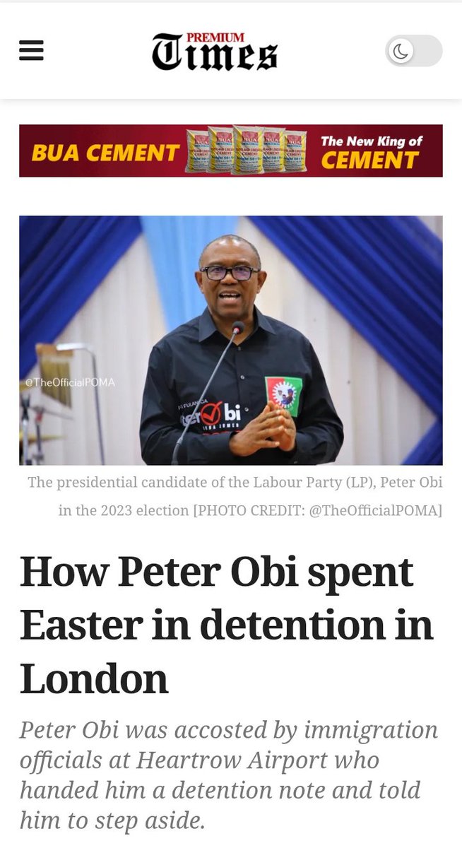 Bayo_Bilisi's tweet photo. News 1: FIRS seals Peter Obi's company over tax debt - ICIR

News 2: UK authorities deregister Peter Obi's firm, Next International over tax fraud. - The Street Journal 

News 3: Peter Obi spent Easter in detention in London. - Premium Times 

Peter Obi owed tax in Nigeria, his company in UK was deregistered in UK over tax fraud which he was later detained over upon arrival in UK.

Same man came here to lie the government is after his life.

Wait for few weeks, you will discover he's probably owing tax again.

Okwute of Fraud!
