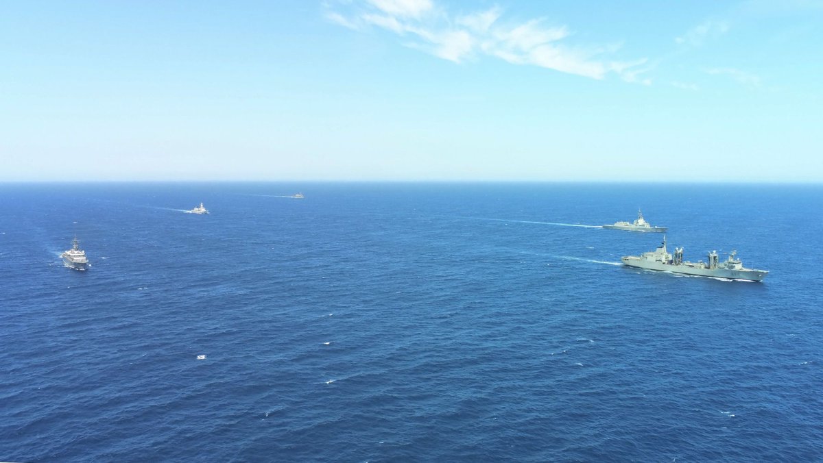JMSDF_PAO's tweet photo. From July 8 to 9, JS #KASHIMA and JS #YAMAGIRI conducted a joint Ex with the NATO Maritime Groups, including @Armada_esp ESPS Juan Carlos I, ESPS CASTILLA, ESPS Blas de Lezo, ESPS Reina Sofia, ESPS Patiño and @kon_marine HNLMS VAN AMSTEL.🇯🇵🇪🇸🇳🇱 https://t.co/vXU84ayAqV