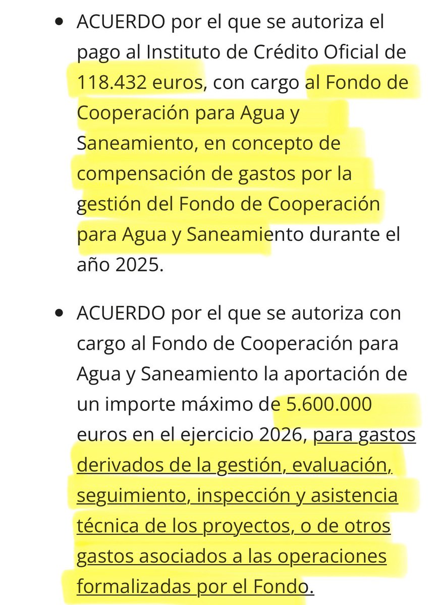 PabloCamPiq's tweet photo. ⭕️ ESTE PASADO MARTES 7-7.

Españoles, ¿sabían que existe en España un Fondo de Cooperación para Agua y Saneamiento que solo en su propia gestión (incluirá personal) se funde cada año 5.720.000€ de sus impuestos?

Depende de @AECID_es y lo gestiona el ICO. Reparte en varios programas unos 200 millones de €. Pagan ustedes.