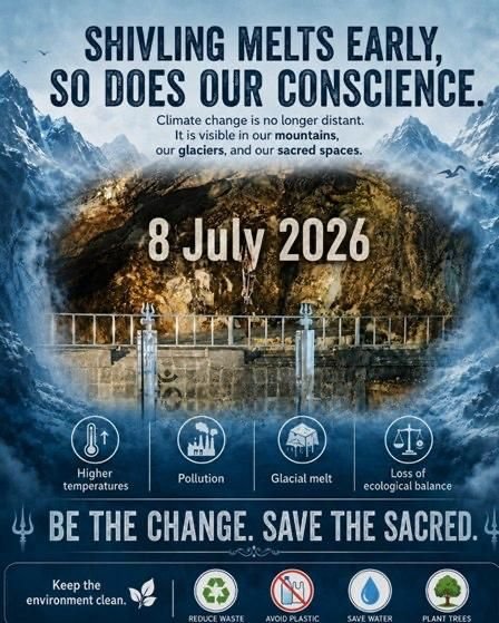 durga_vyaghri's tweet photo. Har Har Mahadev 🙏🏻🔱🏔️

This is an urgent appeal for a clean and eco-friendly Shri Amarnath Ji Yatra.  

When nature speaks, we should listen. The melting ice formation of the Amarnath Shivling is a reminder to protect the fragile Himalayan environment while supporting this sacred pilgrimage.

Preserving these mountains isn't just an environmental responsibility—it's a cultural and spiritual one.

-----------------------------------

हर-हर महादेव! 🙏🔱🏔️

श्री अमरनाथ जी यात्रा केवल एक तीर्थयात्रा नहीं, बल्कि आस्था, प्रकृति और संस्कृति का अद्भुत संगम है।

प्रकृति जब संकेत देती है, तो हमें उसे अनदेखा नहीं करना चाहिए। अमरनाथ शिवलिंग का समय से पहले पिघलना हमें यह संदेश देता है कि हिमालय के इस अत्यंत संवेदनशील पर्यावरण की रक्षा करना हमारी सामूहिक जिम्मेदारी है।