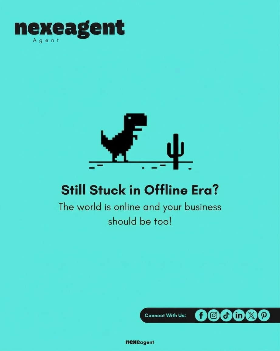 nexa_agent25's tweet photo. The internet moved forward. Has your business? 

Don't let your brand stay in the offline era while your customers live online.

Build smarter. Scale faster. Grow digitally.

🌐 Explore more at: https://t.co/ID1f9MPCEm

#NexeAgent #GoDigital #BusinessGrowth  #Automation https://t.co/ISznYofpdJ