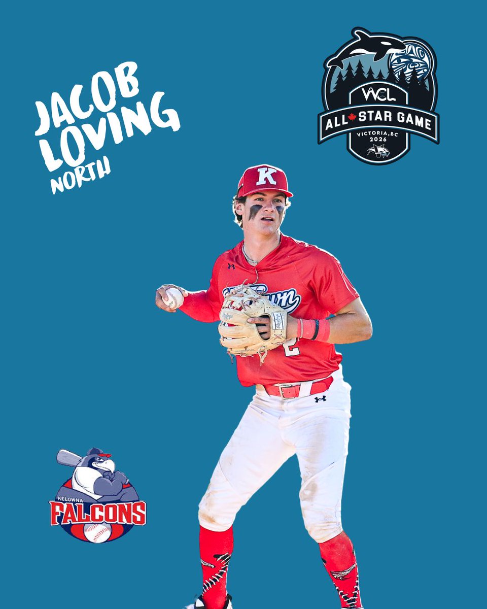 WCLBaseball's tweet photo. ⚾NORTH ALL-STAR HITTERS: @kelownafalcons sending SS Jacob Loving (@Jclloving9, uncommitted) to Victoria. We don't think he'll remain uncommitted for long, once everyone sees him on the big stage! 🌟#WCLAllStarGame https://t.co/ZNZMSxAljL