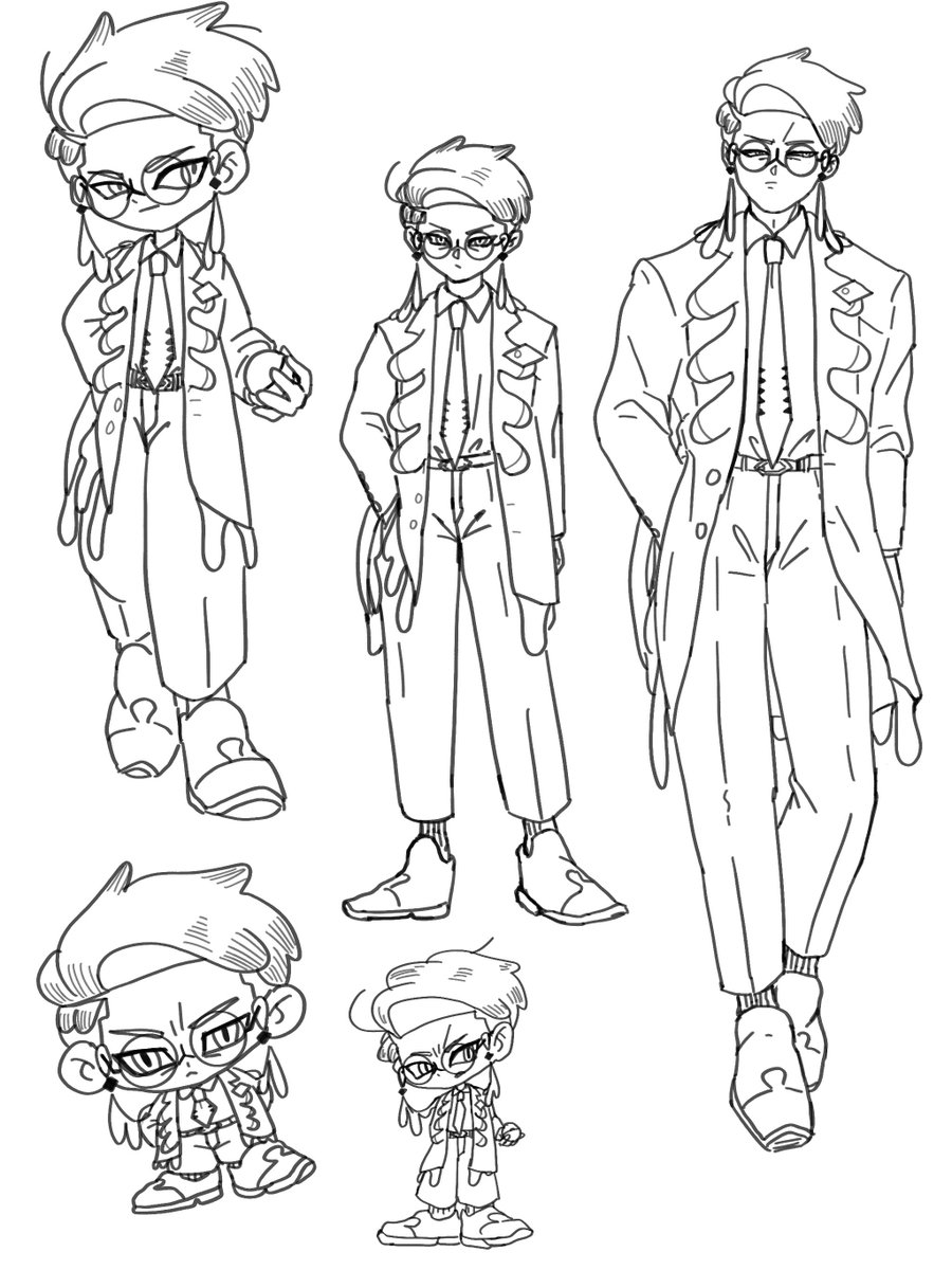 duffdff0's tweet photo. いろんな頭身で描くのが好きです。 https://t.co/e1rrfIECPI