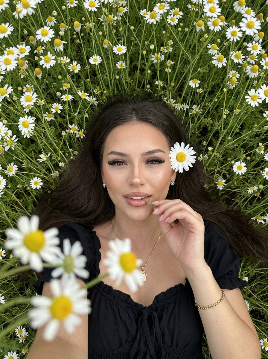 Natural Amateur iPhone Selfie Portrait AI image template preview