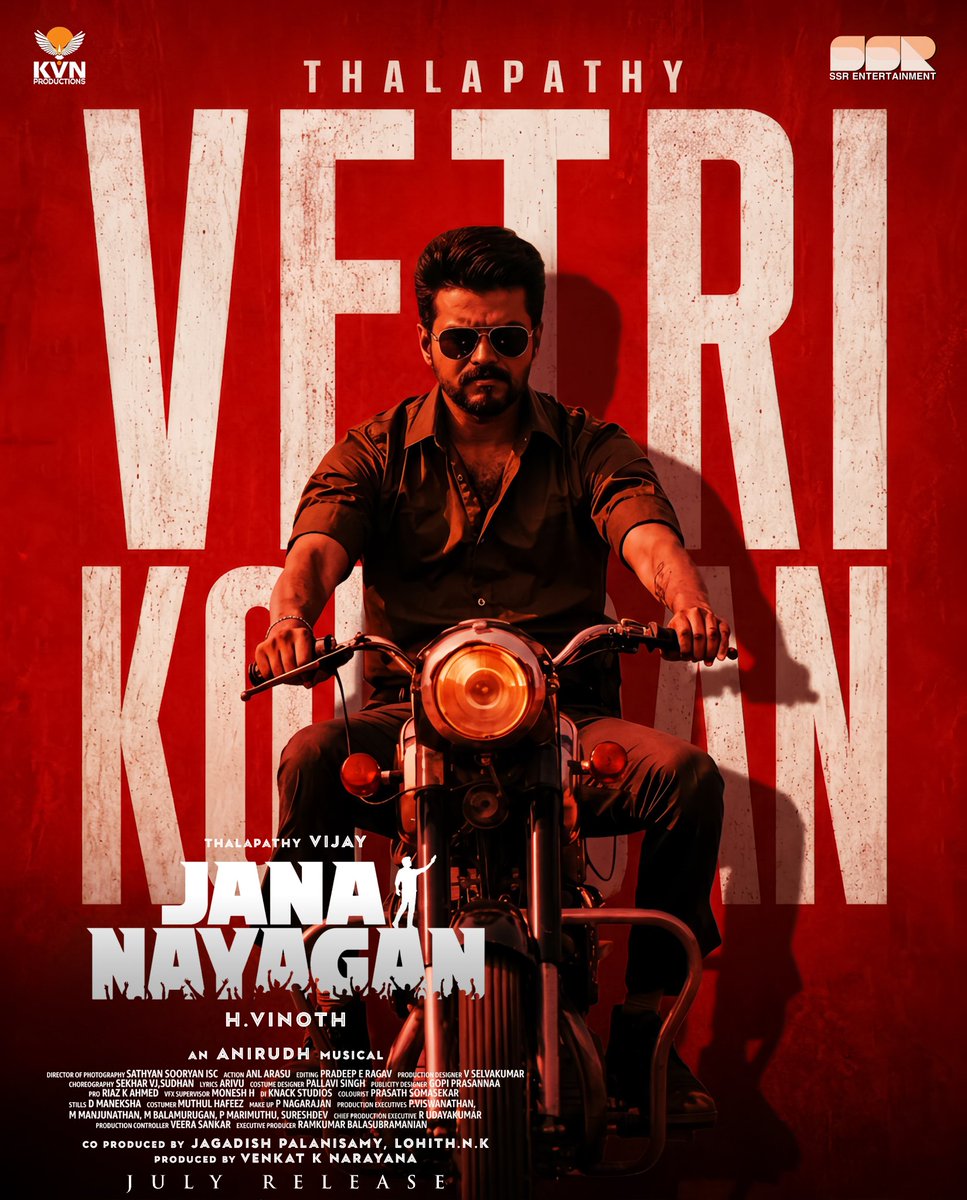 VijayAction1's tweet photo. Thalapathy Vetri Kondan #TVKVijay‌ 
#Jananayagan https://t.co/z0b4bKiLrv