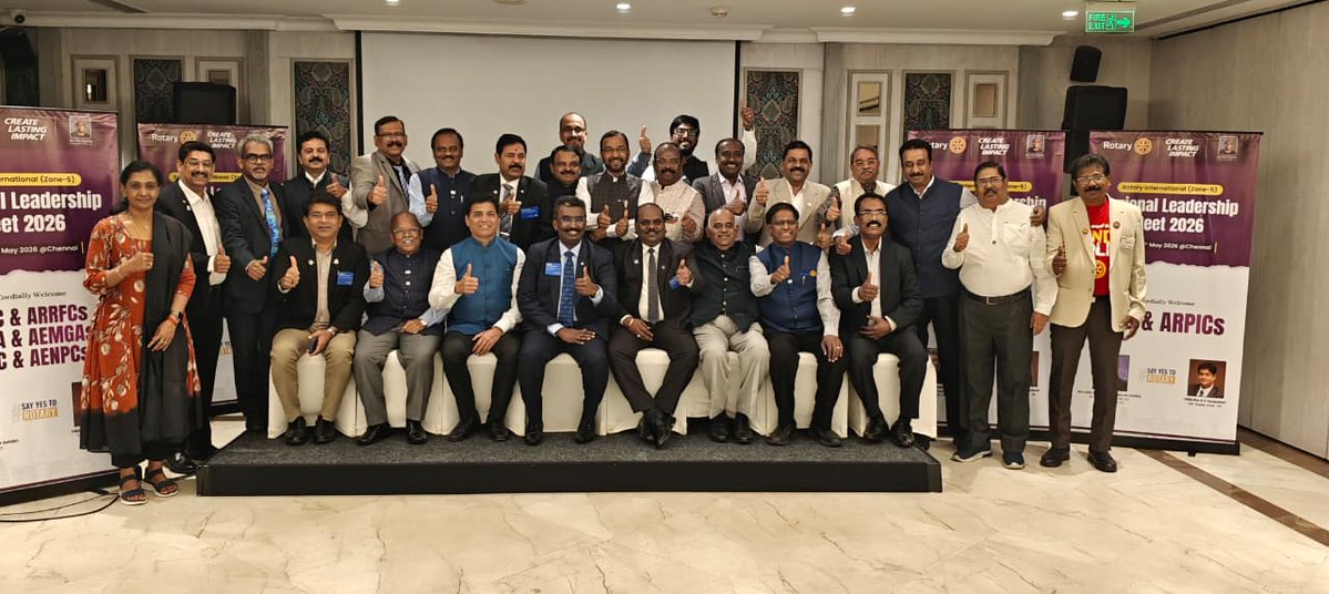 MMMTRICHY's tweet photo. Zone 5: Rotary Regional Leadership Summit 2026 @ Chennai.

The 2026-27 Regional Leadership Meet commenced successfully. Special mention to RID KP Nagesh &amp; TRF Trustee Elect A S Venkatesh. https://t.co/NmI7ft7rjJ