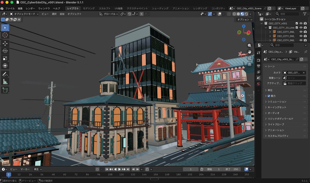 aigeboku's tweet photo. GPT5.6 Solがリリースってことで、blender操作させてる😎

もう２時間以上は黙々と作り続けてるんだけど、どこまでこだわるんだyo🤟
You、良いね。 https://t.co/TJWCktmXzg
