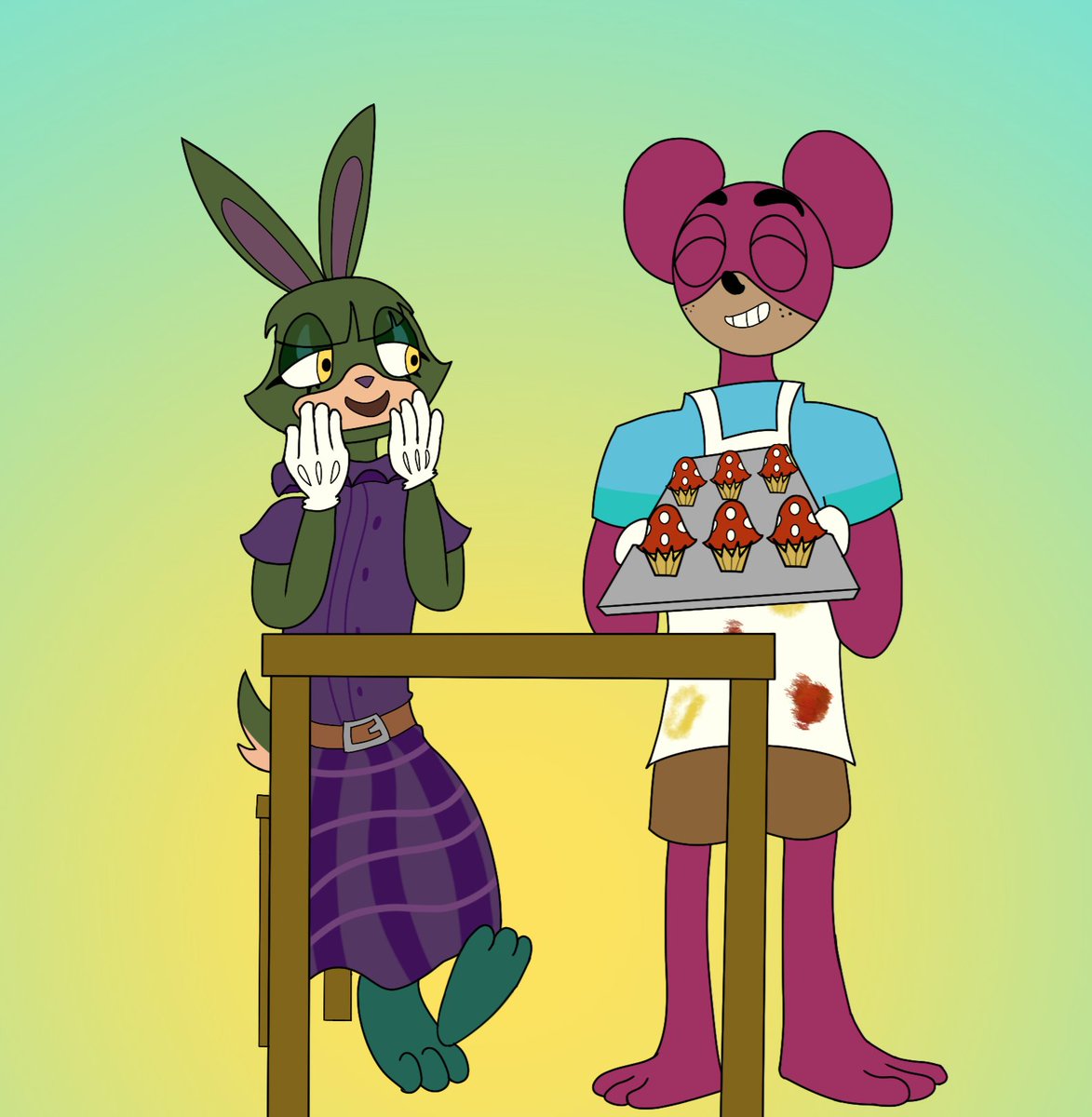 Gamer_Sam77's tweet photo. I see you're awake, so I figured I'd send this now! Happy Birthday @toonapartment !! Hope you have a good one and like this drawing! https://t.co/zaPut0WZ9p