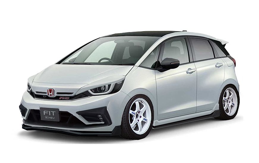 ymtcar's tweet photo. フィットはやはり目をキリッとさせたい
（2019年当時にレタッチした画像 https://t.co/KQ9cgbSv5e