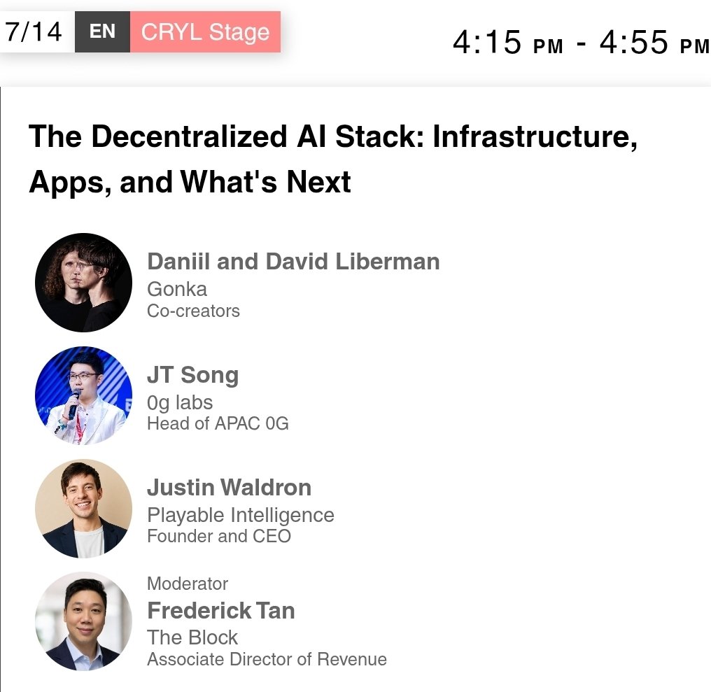 Biskitcoin's tweet photo. With number of projects in the Ai space, im very much looking forward to this panel discussion at WebX in Tokyo with the Liberman brothers from @gonka_ai , @jtwald co-founder of @zynga and founder of Playable Intelligence, and JT from 0g labs. https://t.co/iqhCJWPEu4