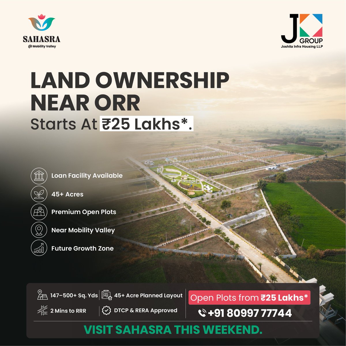 JGroupInfra's tweet photo. Land ownership doesn't have to wait. Start with a location that's connected, planned, and positioned for future growth.

Visit Sahasra. Contact us: 8099777744

#Sahasra #LandOwnership #ResidentialPlots #HyderabadRealEstate #PremiumPlots #FutureGrowth #ConnectedLiving https://t.co/mzVFUkBSjg