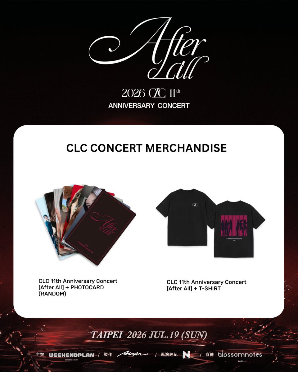 CLC_INA's tweet photo. [PRE ORDER]

CLC CONCERT MERCHANDISE 

1. Photocard
2. T-Shirt

TUTUP PO 14 Juli 2026

Detail &amp; Order: https://t.co/bQFzca7AXu

#CLC #씨엘씨 #AfterAll https://t.co/YxxXtacRA4
