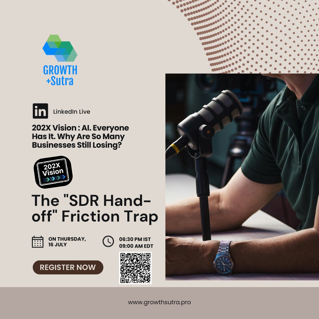 vishwendra's tweet photo. Is your hand-off process slowing conversions? 🚨 Traditional methods cause drop-offs. Join us on July 16, 2026, for a LinkedIn Live on real-time data enrichment. Save your spot: https://t.co/mGwcm5yJVi #SalesGrowth #B2BSuccess https://t.co/c0LnmbpTQE