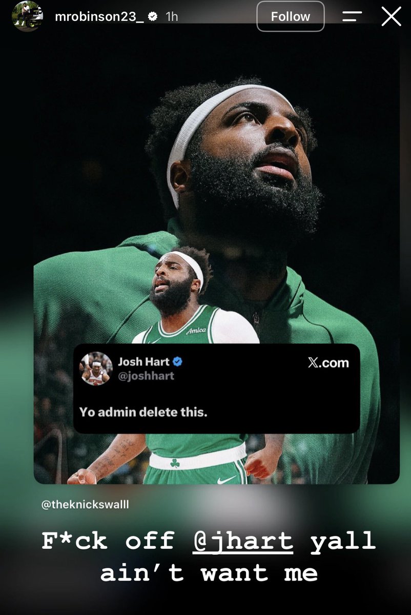 NBAdoPovo's tweet photo. Ele agora de novo nos Stories

"Vai se f*der Josh Hart, Vocês não me quiseram."

😭😭😭 https://t.co/6maTRnhUHV