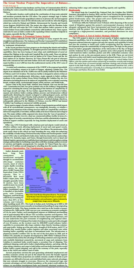 Andaman_Admin's tweet photo. #NewAndamans

#GreatNicobar #project is being called “The Imperatives of Balance”. Vision for a Transshipment port, International Airport & Power plant at #GNI to leverage #India’s location near Malacca Strait for trade, security & #BlueEconomy growth.
Strategic location. Economic potential. Ecological responsibility.