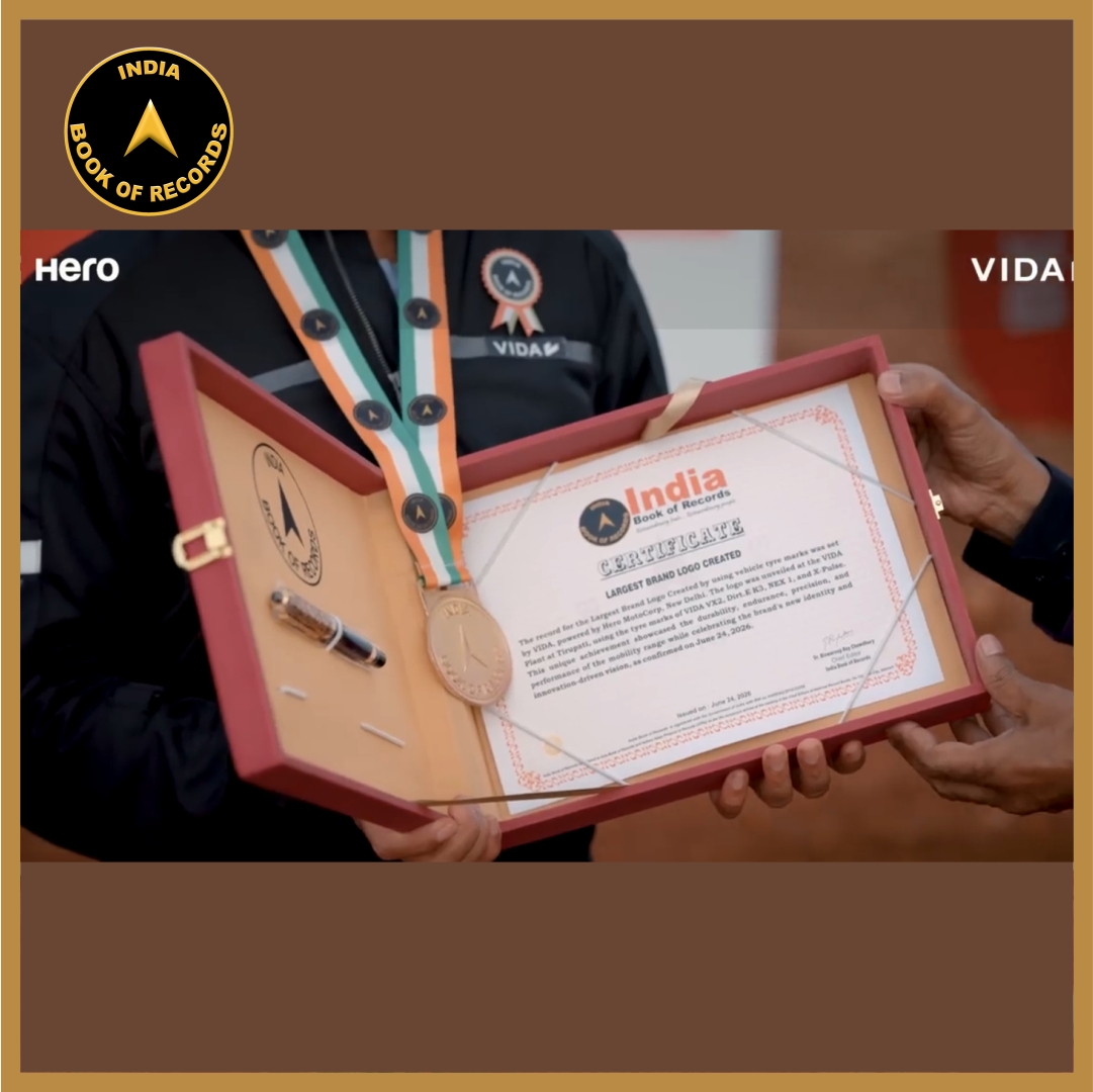 indiabookrecord's tweet photo. VIDA, powered by Hero MotoCorp, New Delhi, India, has entered the India Book of Records for creating the Largest Brand Logo. Congratulations on this remarkable achievement!
#indiabookofrecords #vida #heromotocorp #brandinnovation #recordbreaking #largestlogo #IBR https://t.co/I3gHJ0zgno